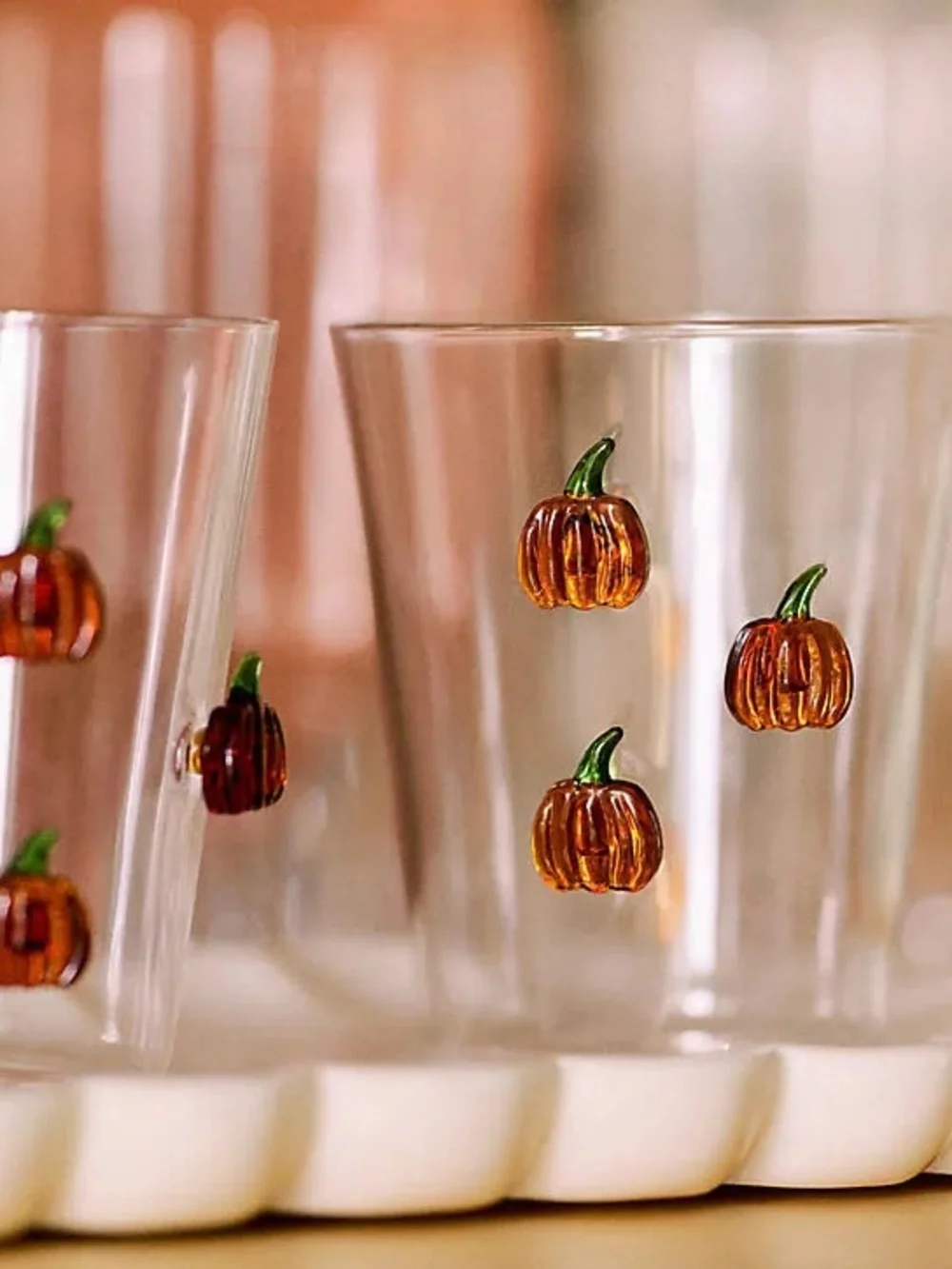 Anthropologie 3D Halloween Pumpkin Juice Glass — NWT in Original Box